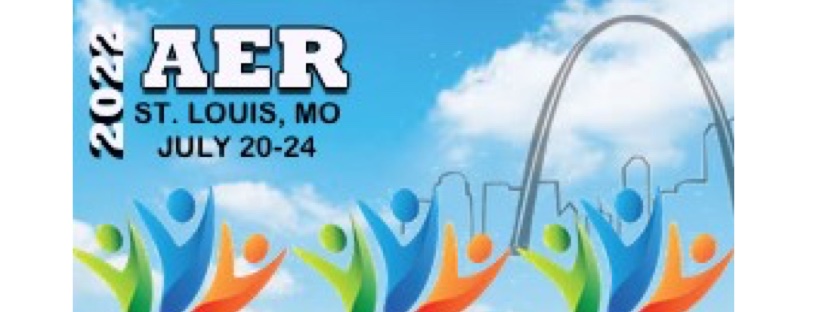 Conference logo with St. Louis Arch, colorful groupings of human figures, and the dates of the conference